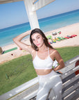 Ladies Padded Polka Dots Sports Bra