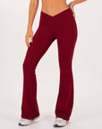 Crossed Waist Flare Pants