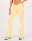 Crossed Waist Flare Pants