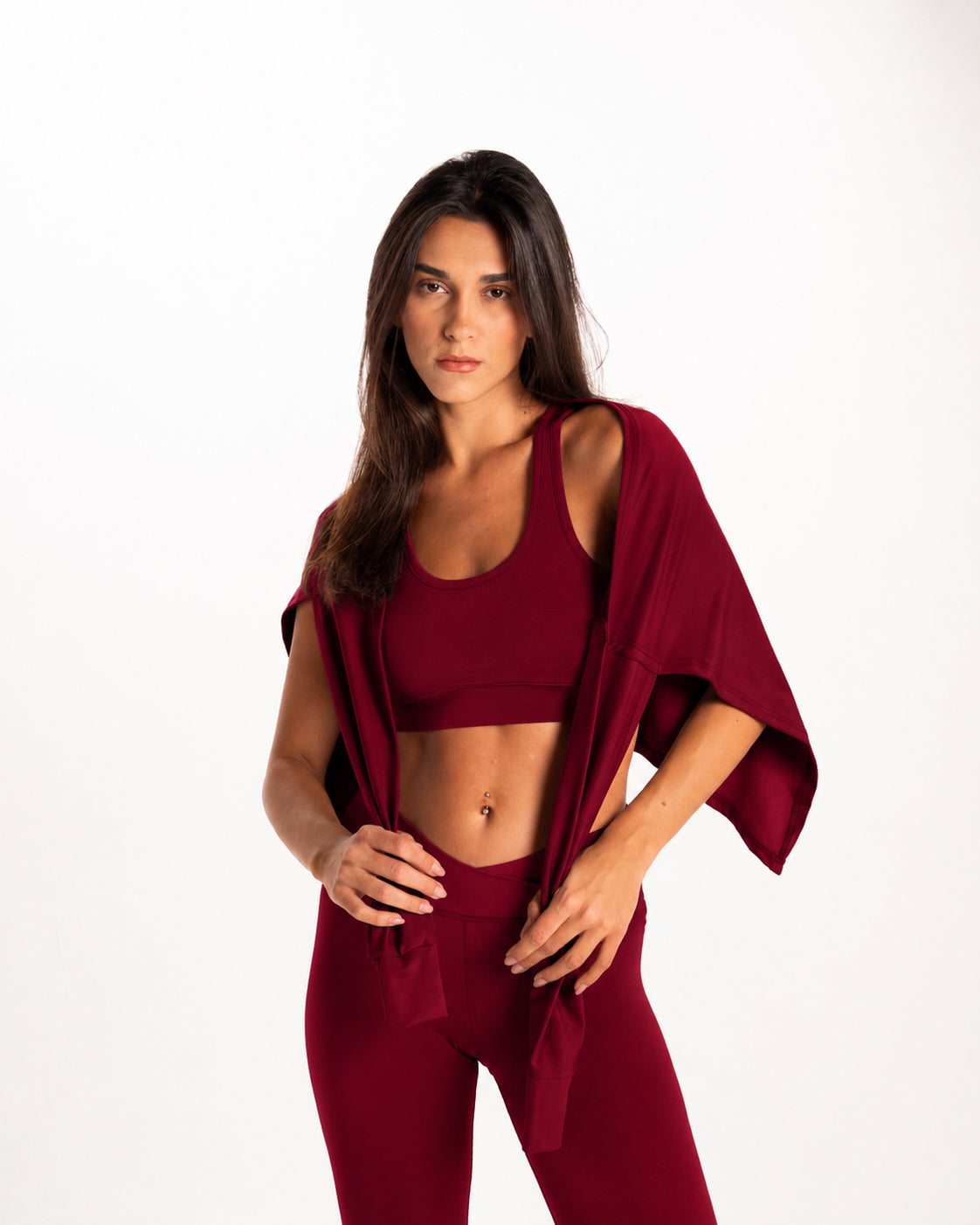 Crossed Padded Sports Bra