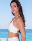 Ladies Padded Polka Dots Sports Bra