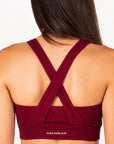 Crossed Padded Sports Bra