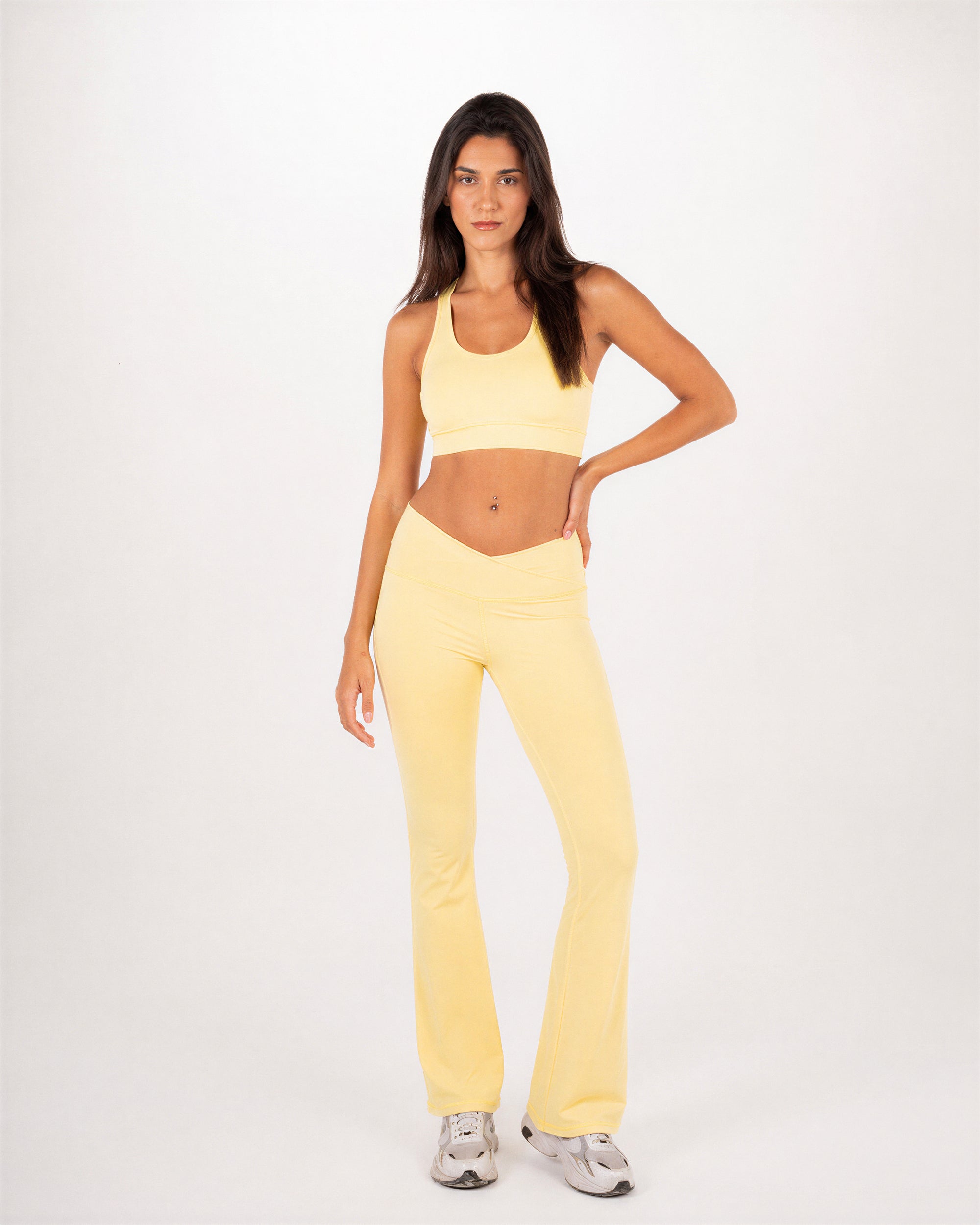 Crossed Padded Sports Bra