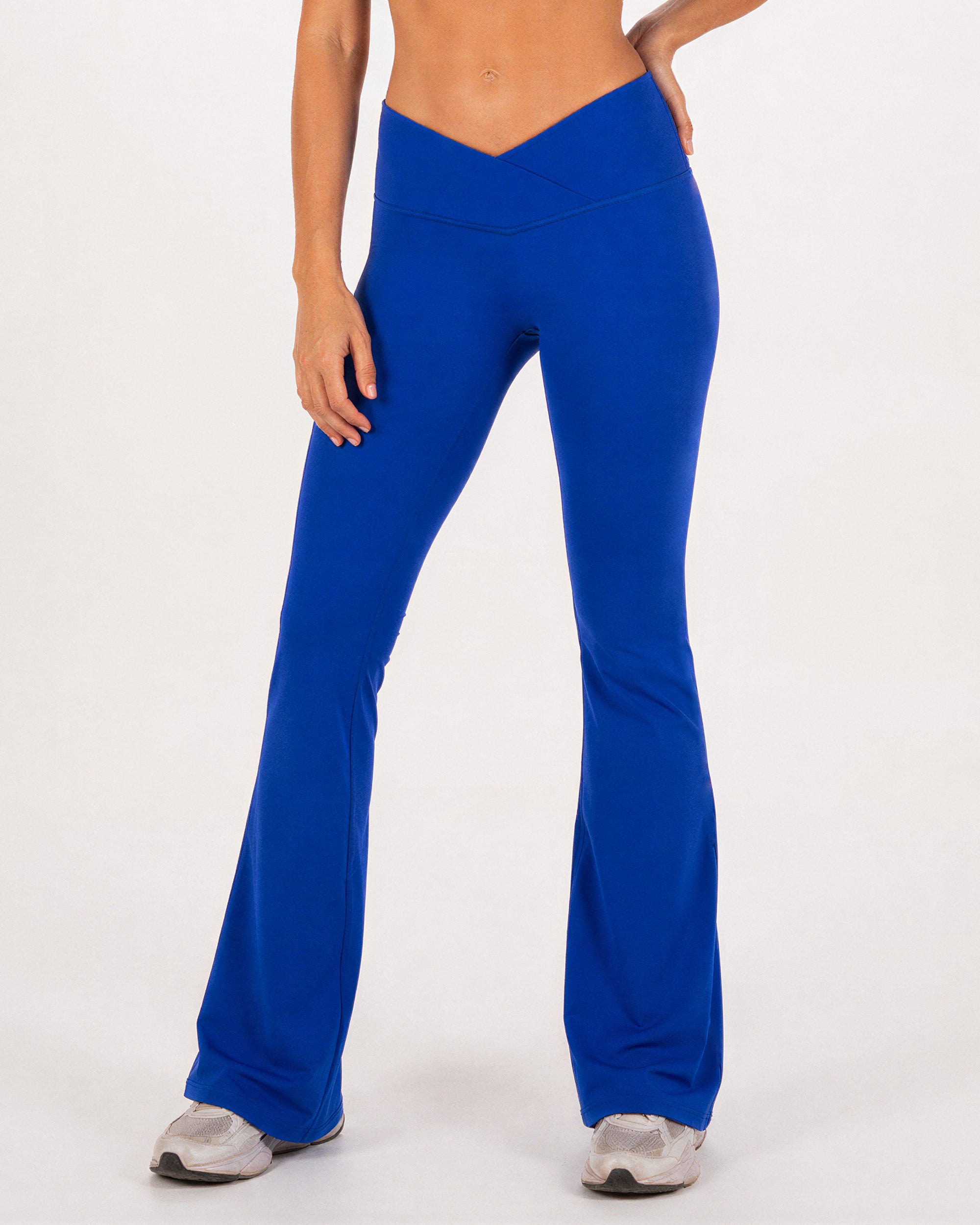Crossed Waist Flare Pants