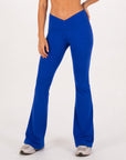 Crossed Waist Flare Pants