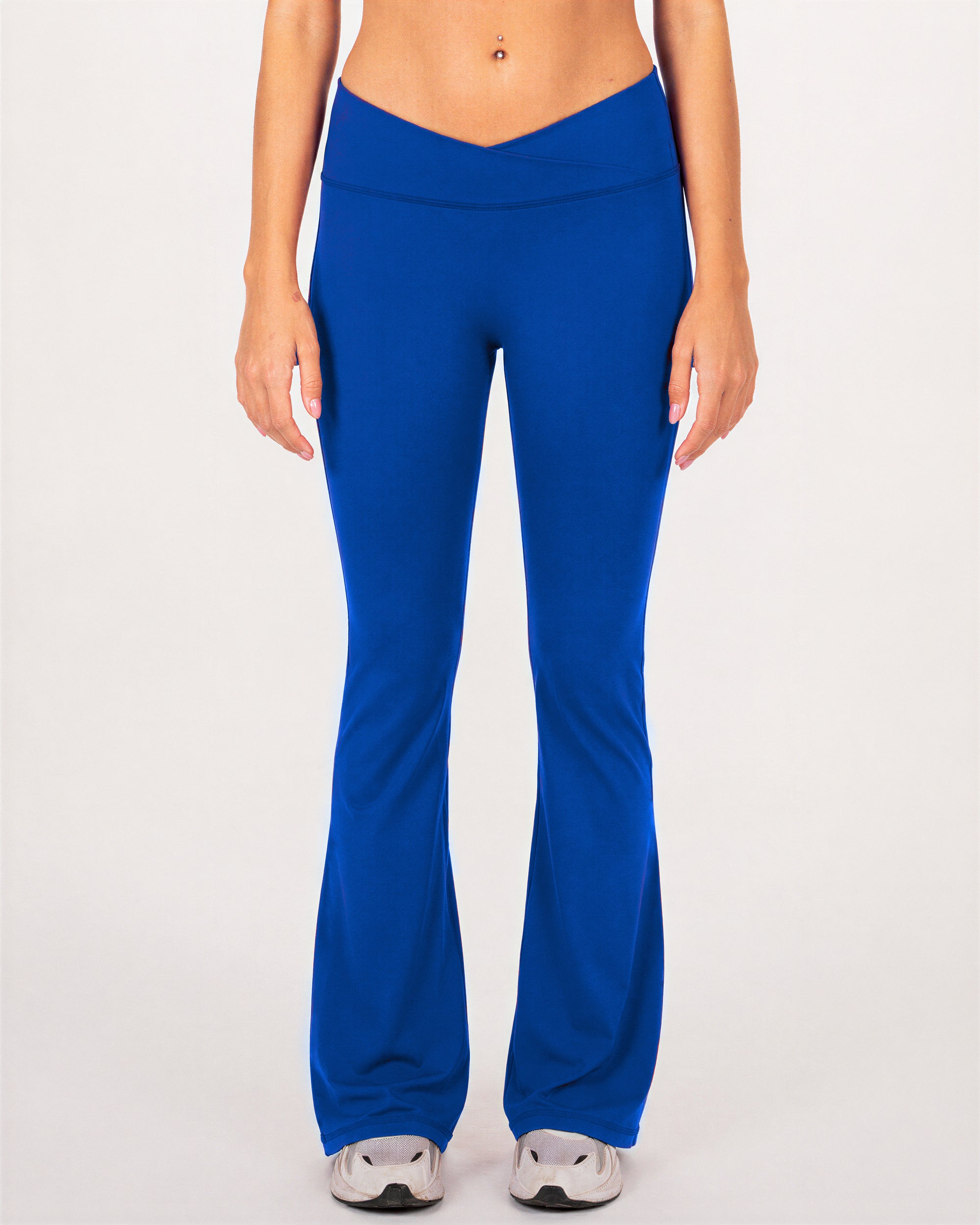 Crossed Waist Flare Pants