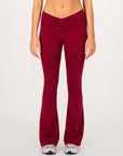 Crossed Waist Flare Pants