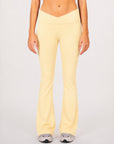 Crossed Waist Flare Pants