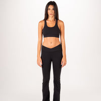 Crossed Waist Flare Pants